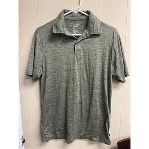 Jockey Sport Polo Boys SZ 8 Heather Olive Green Soft Cozy